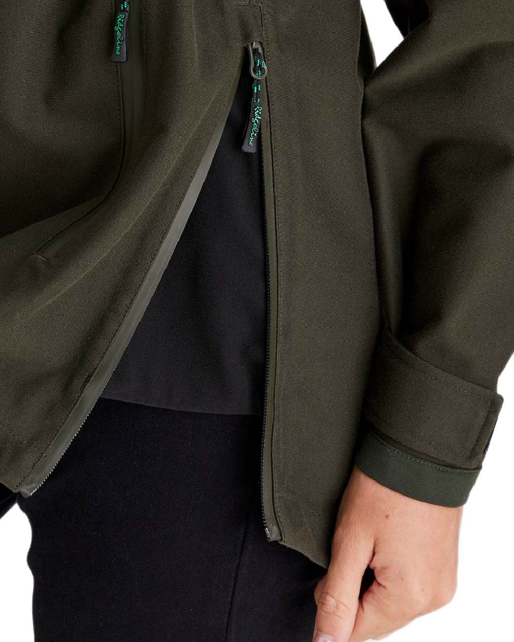 Deep Forest Coloured Ridgeline Ladies Monsoon Waterproof Smock on white background 