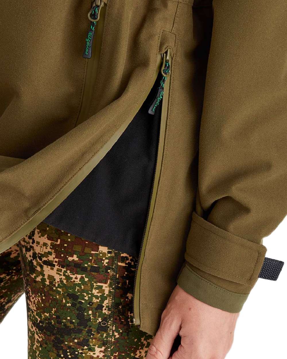 Teak Coloured Ridgeline Ladies Monsoon Waterproof Smock on white background 