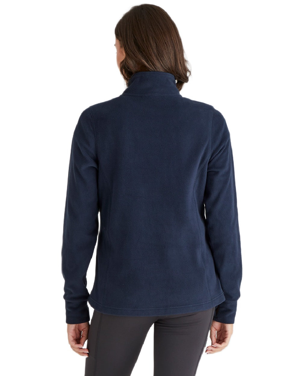 Navy coloured Ridgeline Ladies Narvik Fleece on white background 