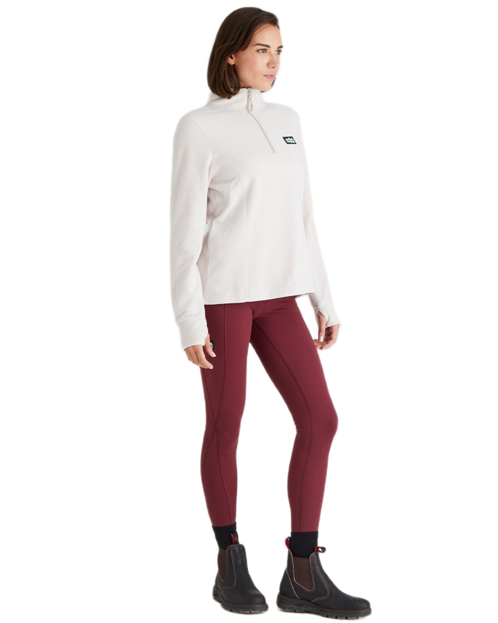 Stone coloured Ridgeline Ladies Narvik Fleece on white background 