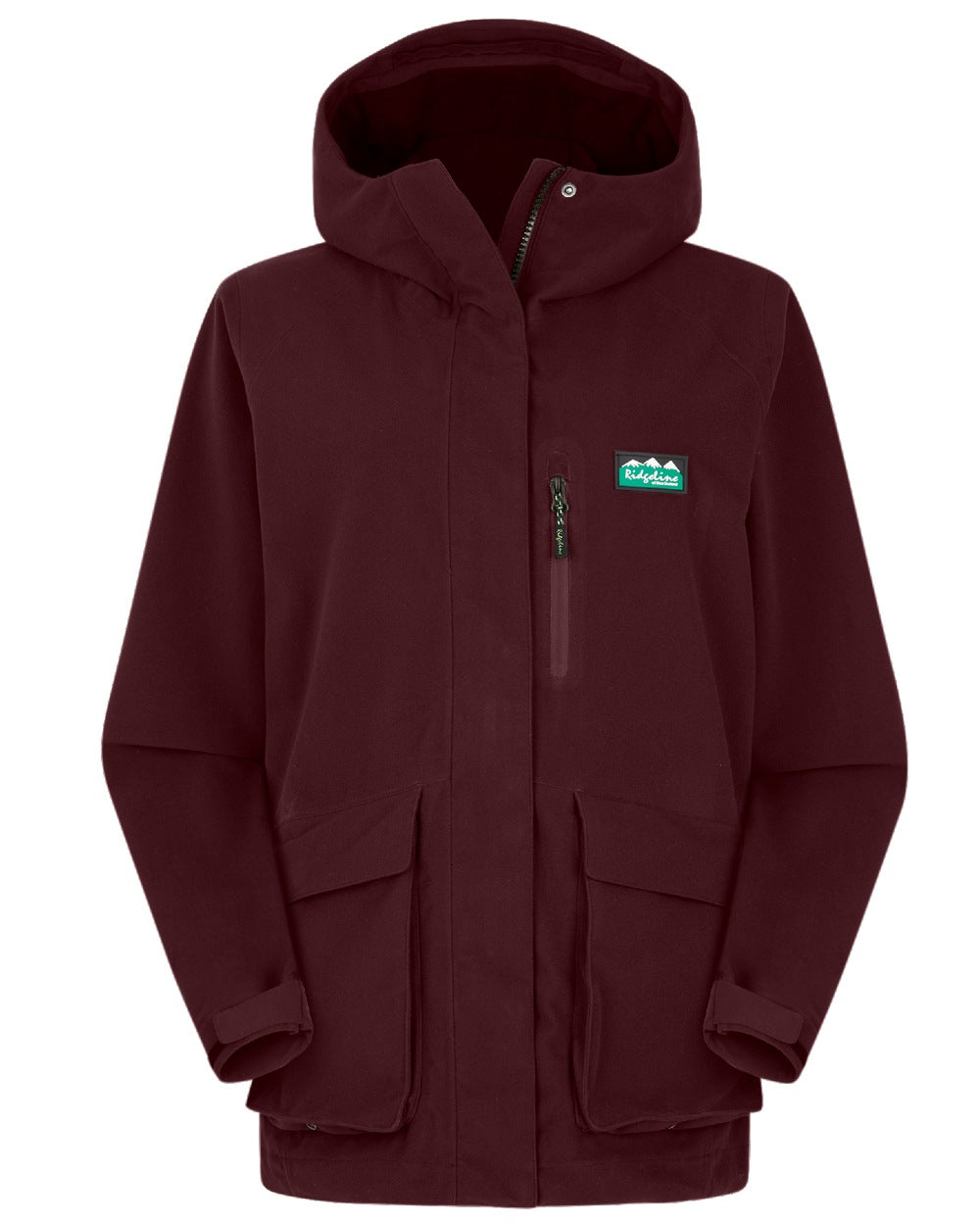 Winter Berry Coloured Ridgeline Ladies Rhea Jacket on white background 