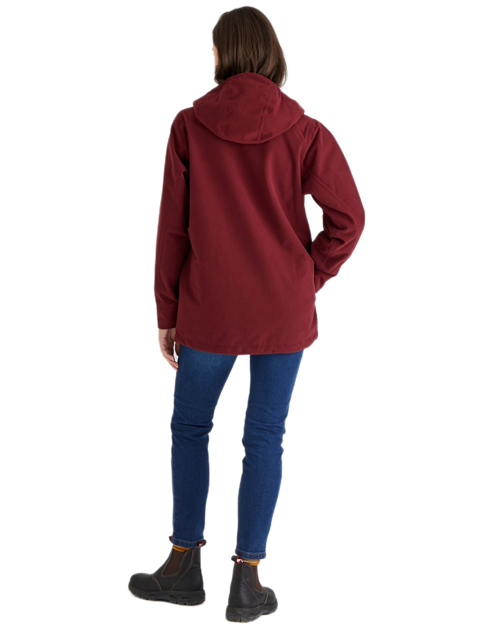Winter Berry Coloured Ridgeline Ladies Rhea Jacket on white background 