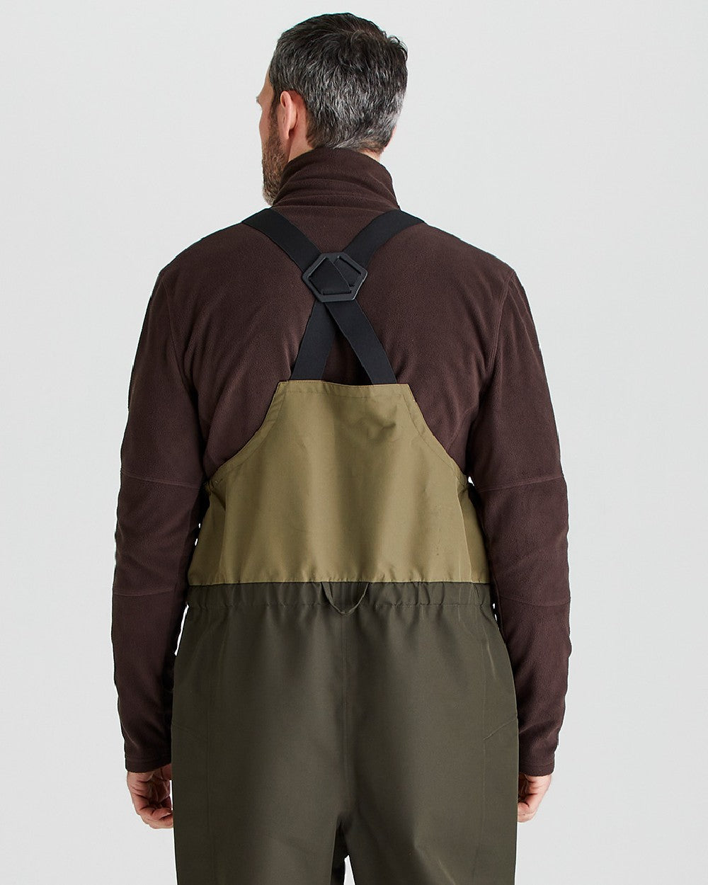 Deep Forest coloured Ridgeline Mens Agri Pro Bib &amp; Brace on grey background 