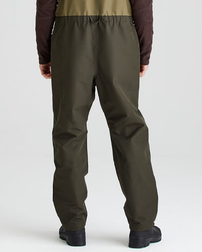 Deep Forest coloured Ridgeline Mens Agri Pro Bib &amp; Brace on grey background 