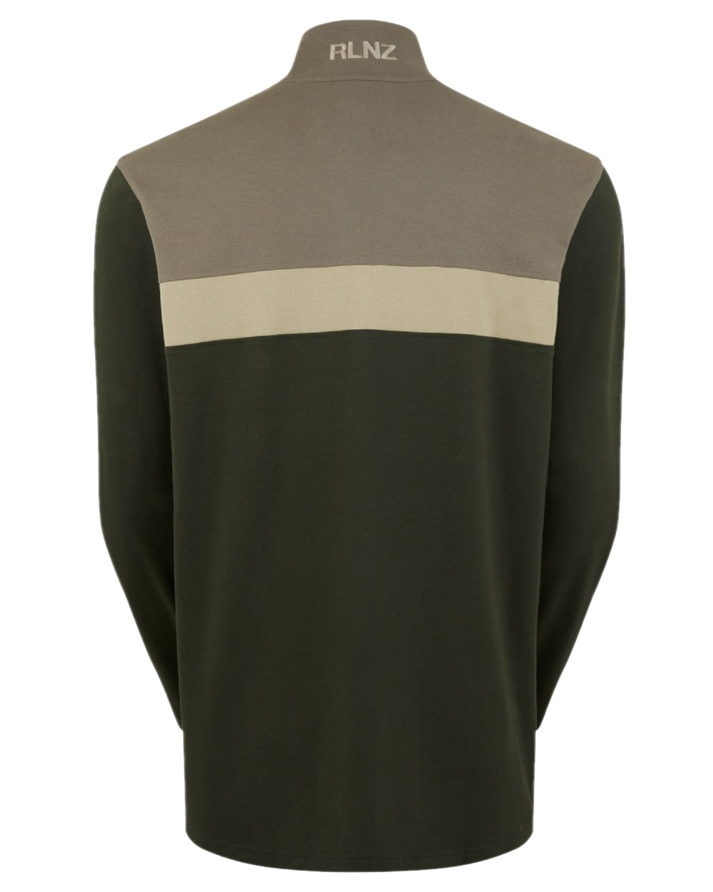 Olive Multi coloured Ridgeline Mens Backslider Rugby Top on white background 