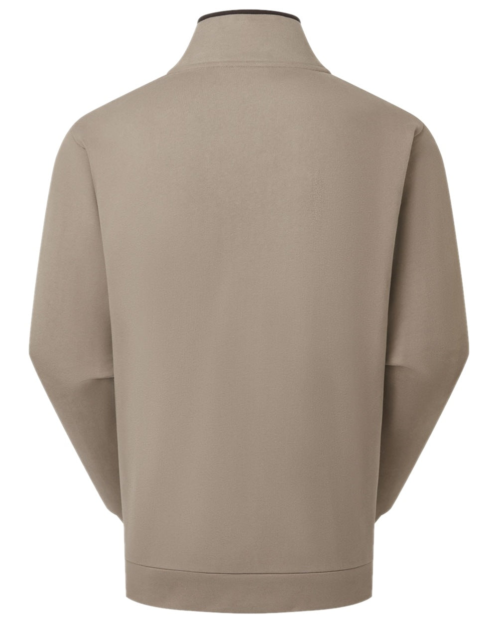 Roasted Cashew Coloured Ridgeline Mens Brancaster Quarter Zip Top on white background 