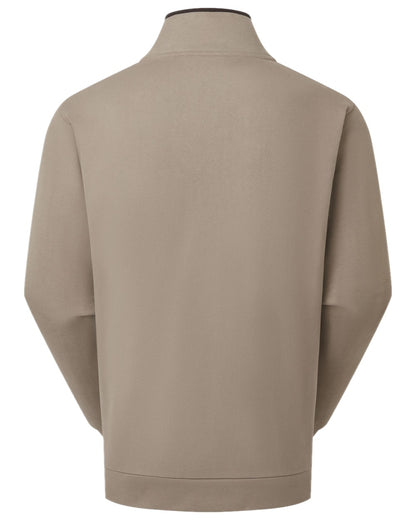 Roasted Cashew Coloured Ridgeline Mens Brancaster Quarter Zip Top on white background 