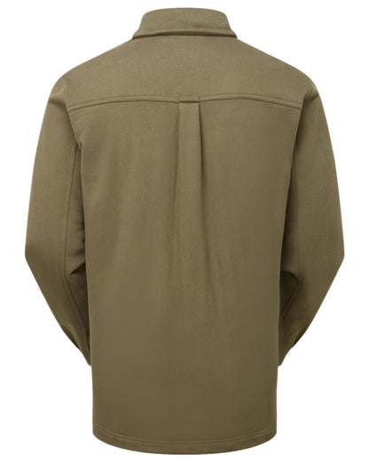 Ivy Green Coloured Ridgeline Mens Burnham Work Shirt on white background 