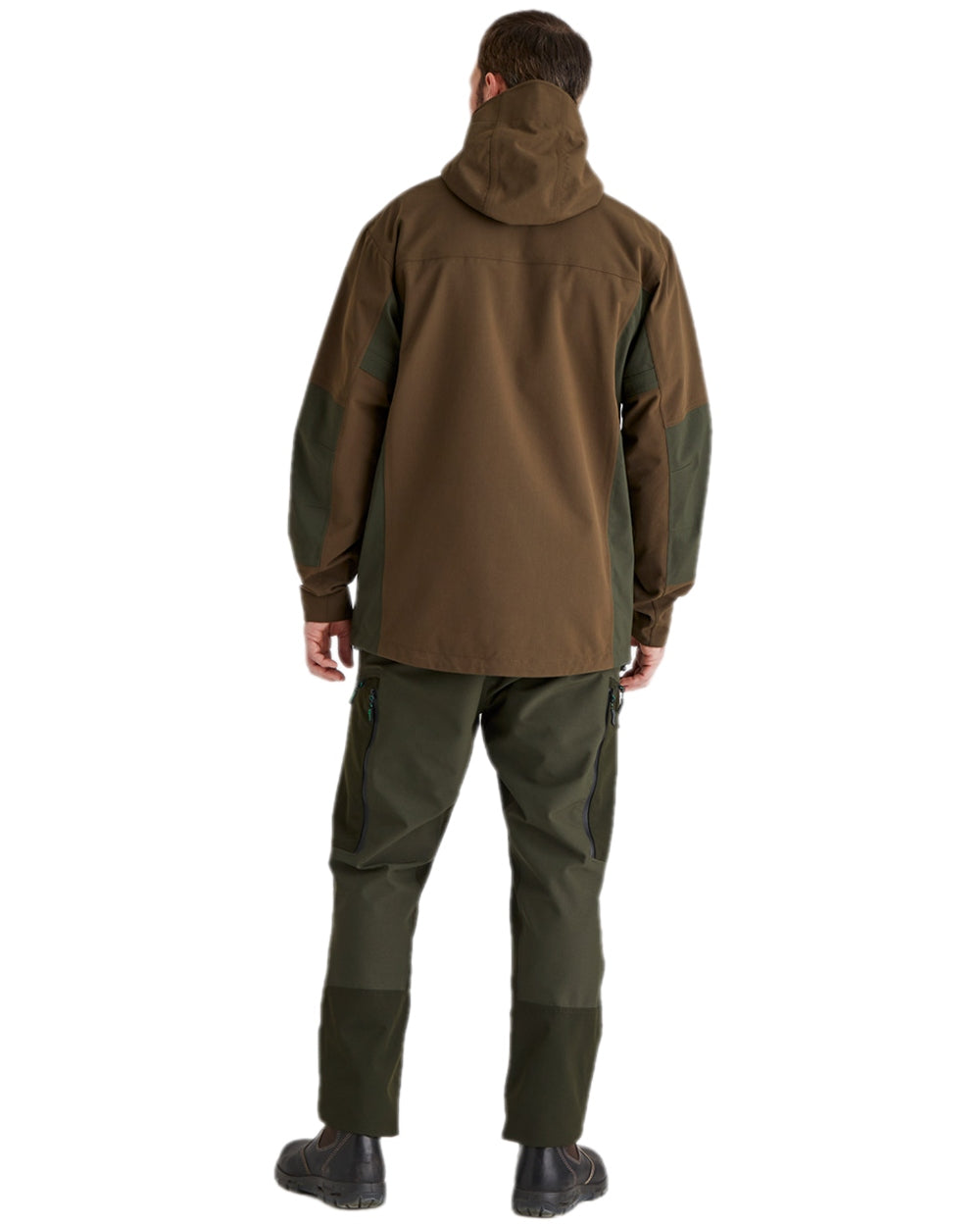 Bark Deep Forest Coloured Ridgeline Mens Cambrian Smock on white background 