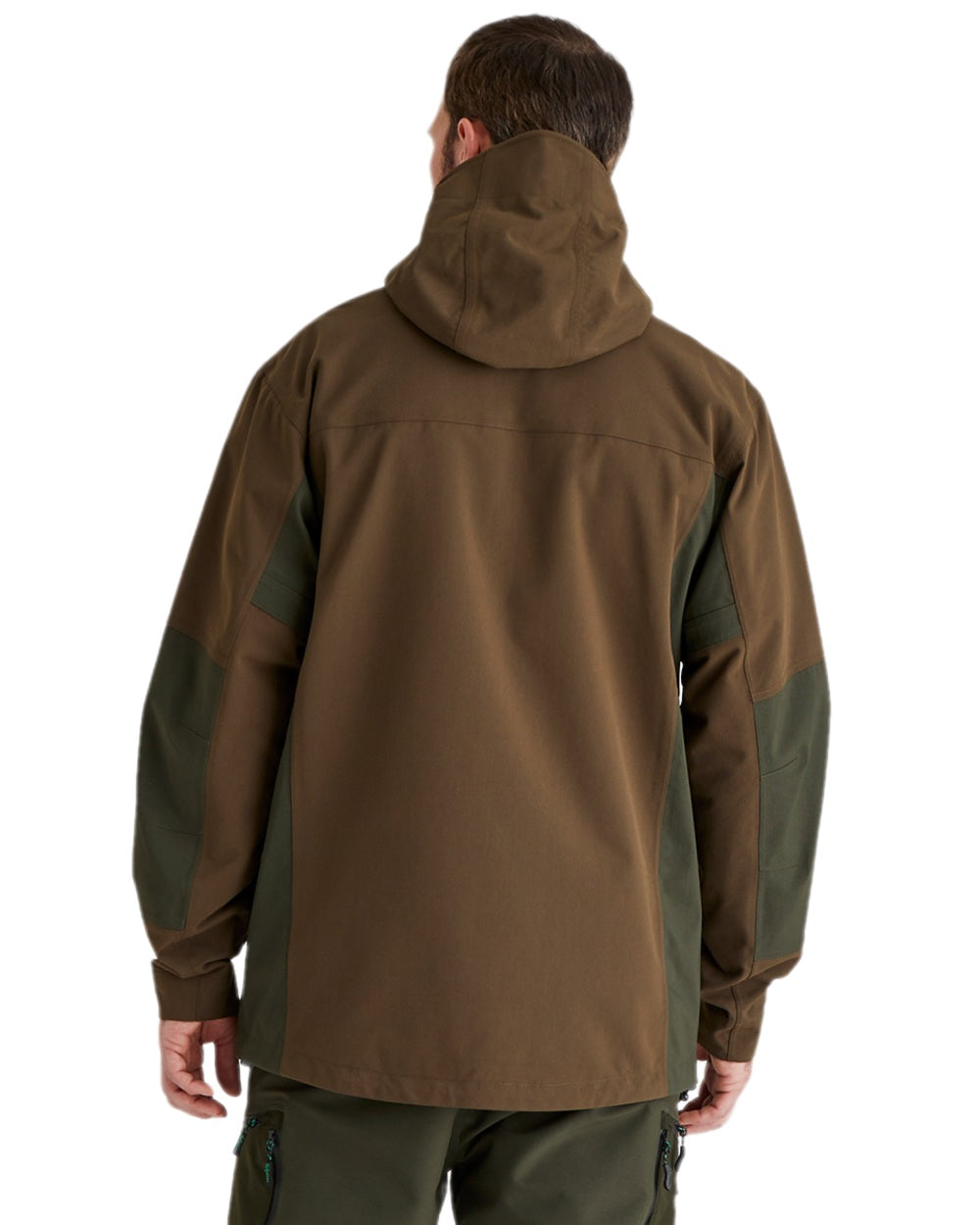Bark Deep Forest Coloured Ridgeline Mens Cambrian Smock on white background 