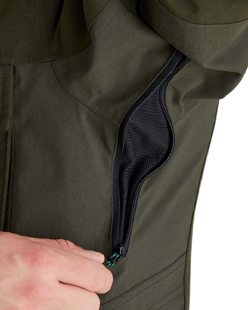 Deep Forest Coloured Ridgeline Mens Cambrian Smock on white background 