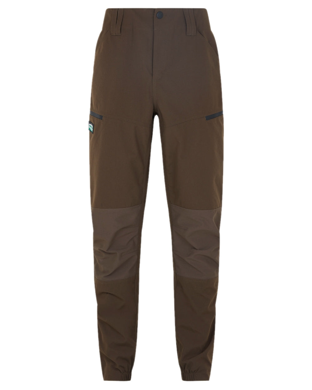 Bark coloured Ridgeline Mens Cambrian Trousers on white background 
