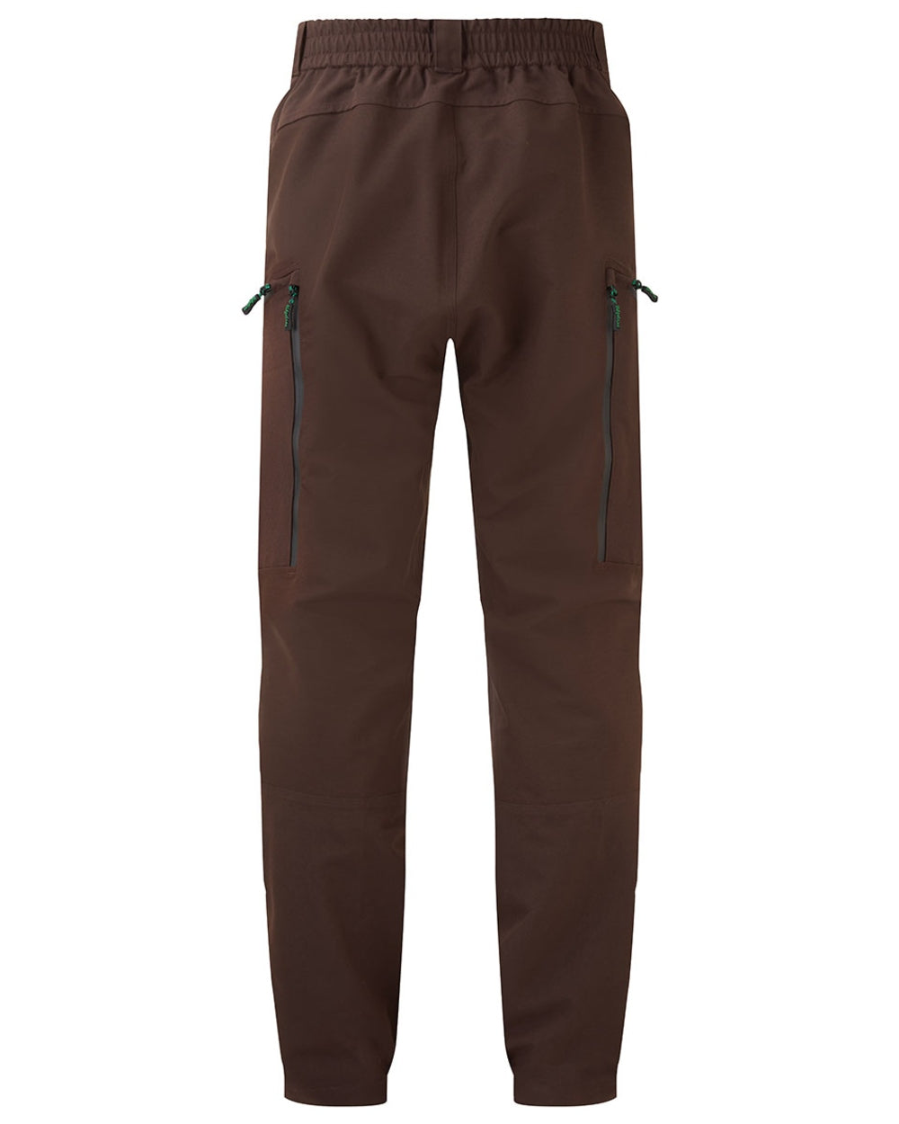 Deep Bark coloured Ridgeline Mens Cambrian Trousers on white background 