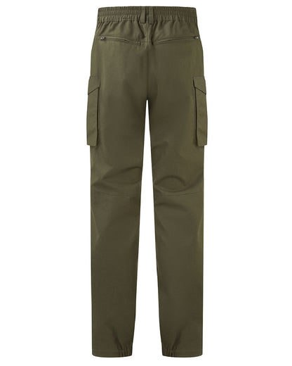 Deep Forest coloured Ridgeline Mens Grafter Trousers on white background 