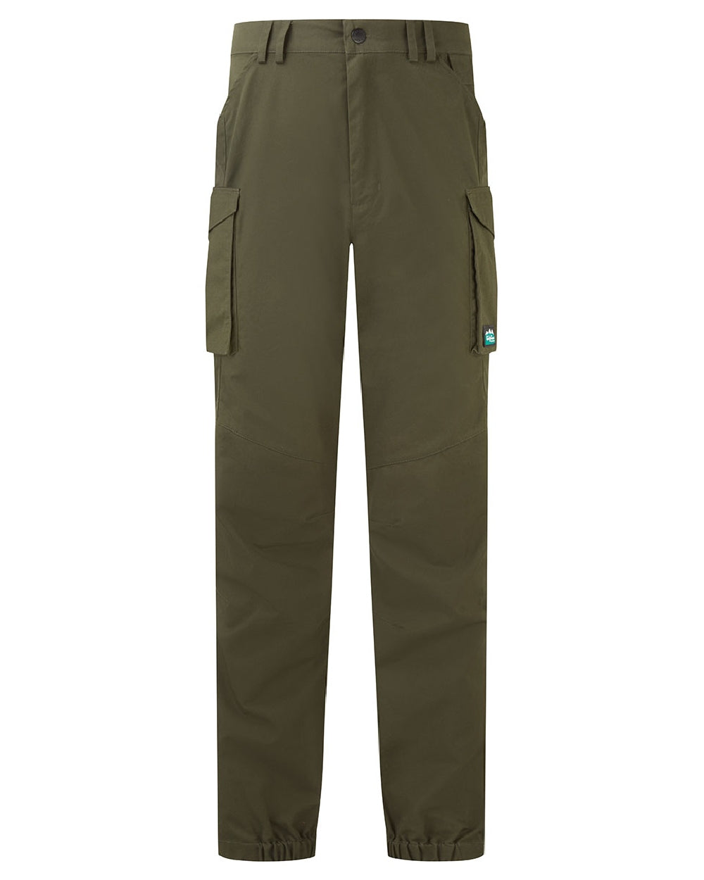 Deep Forest coloured Ridgeline Mens Grafter Trousers on white background 