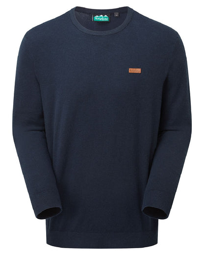 Navy coloured Ridgeline Mens Hartland Crew Knit Jumper on white background 