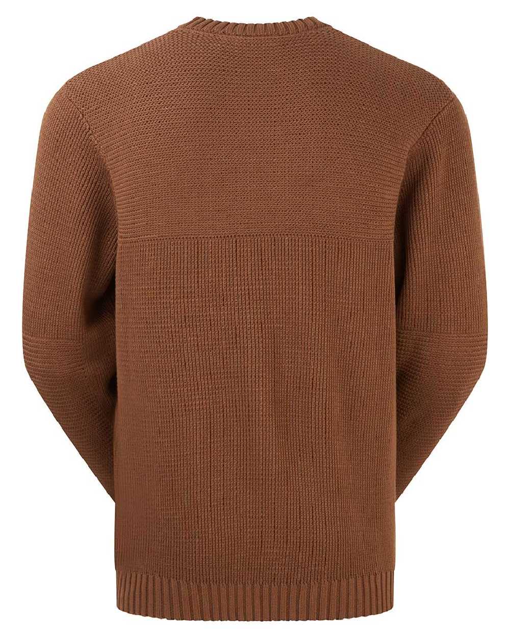 Nutmeg coloured Ridgeline Mens Journeyman Knit Jumper on white background 