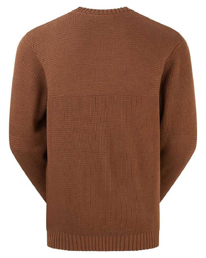 Nutmeg coloured Ridgeline Mens Journeyman Knit Jumper on white background 