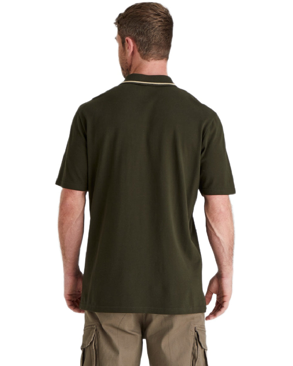 Deep Forest Coloured Ridgeline Mens Kilworth Polo Shirt on white background 