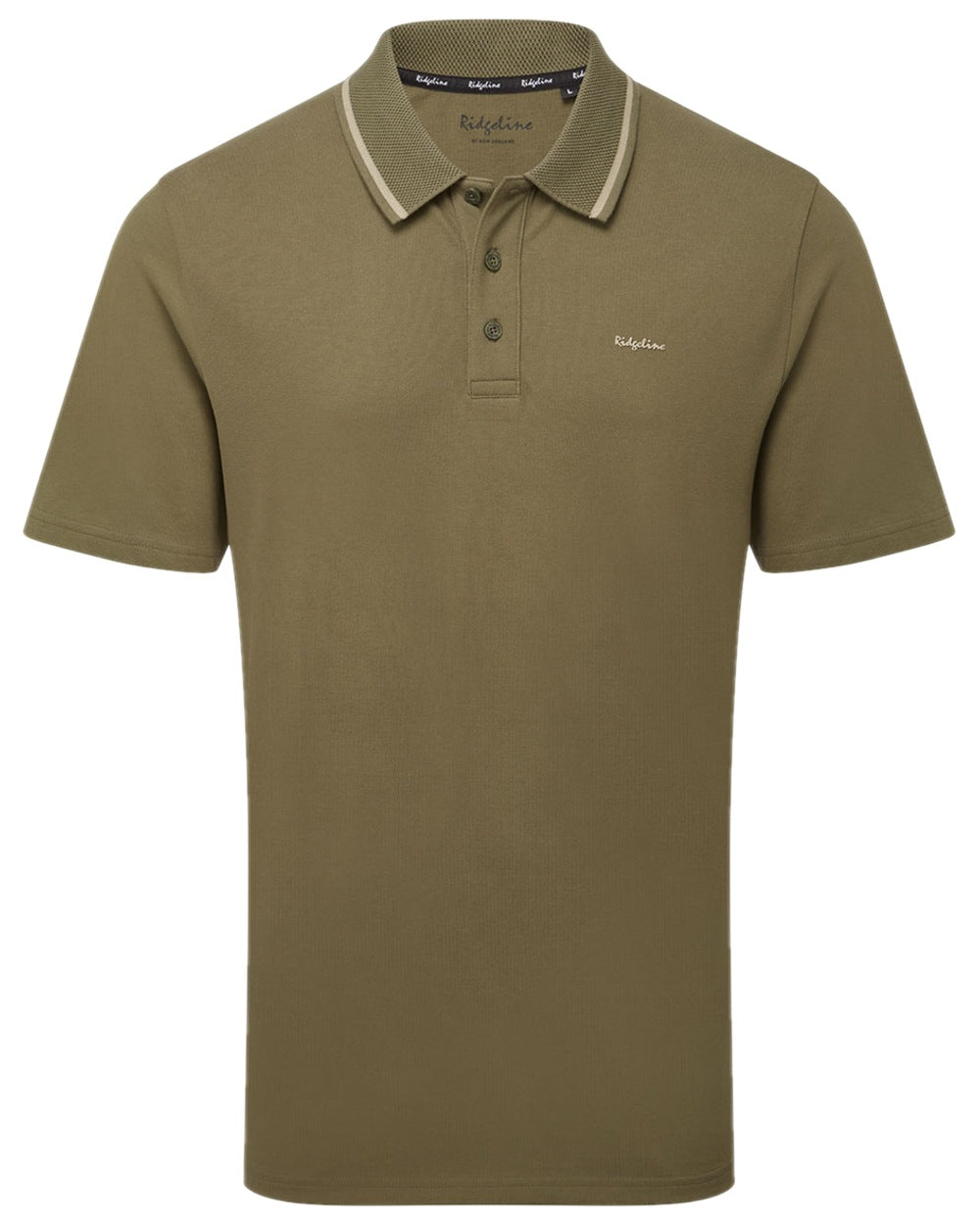 Ivy Green Coloured Ridgeline Mens Kilworth Polo Shirt on white background 