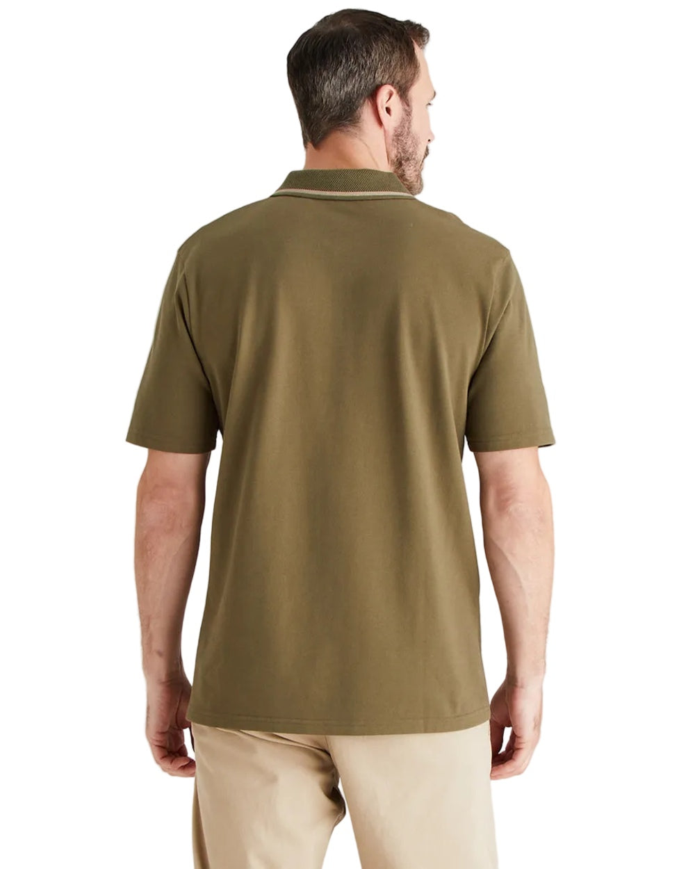 Ivy Green Coloured Ridgeline Mens Kilworth Polo Shirt on white background 