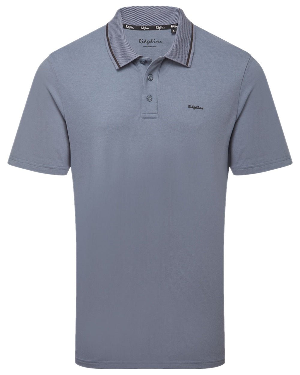 Storm Coloured Ridgeline Mens Kilworth Polo Shirt on white background 