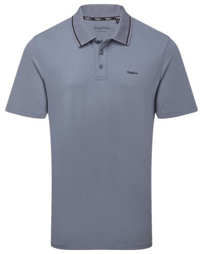 Storm Coloured Ridgeline Mens Kilworth Polo Shirt on white background 