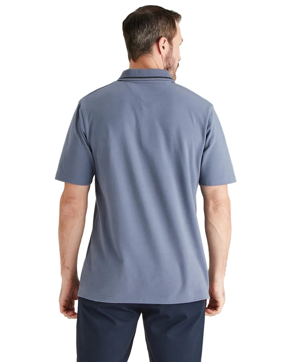 Storm Coloured Ridgeline Mens Kilworth Polo Shirt on white background 