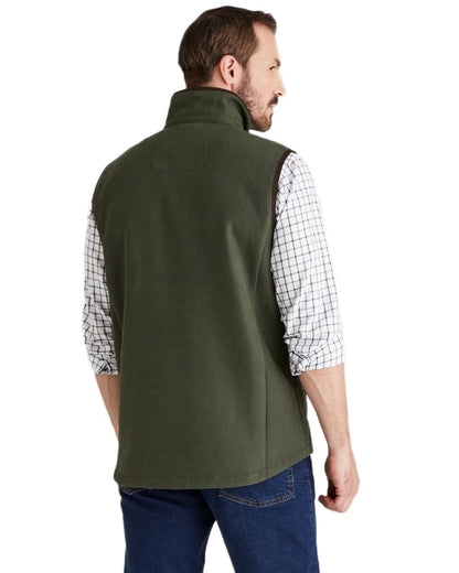 Deep Forest coloured Ridgeline Mens Monarch Gilet on white background 