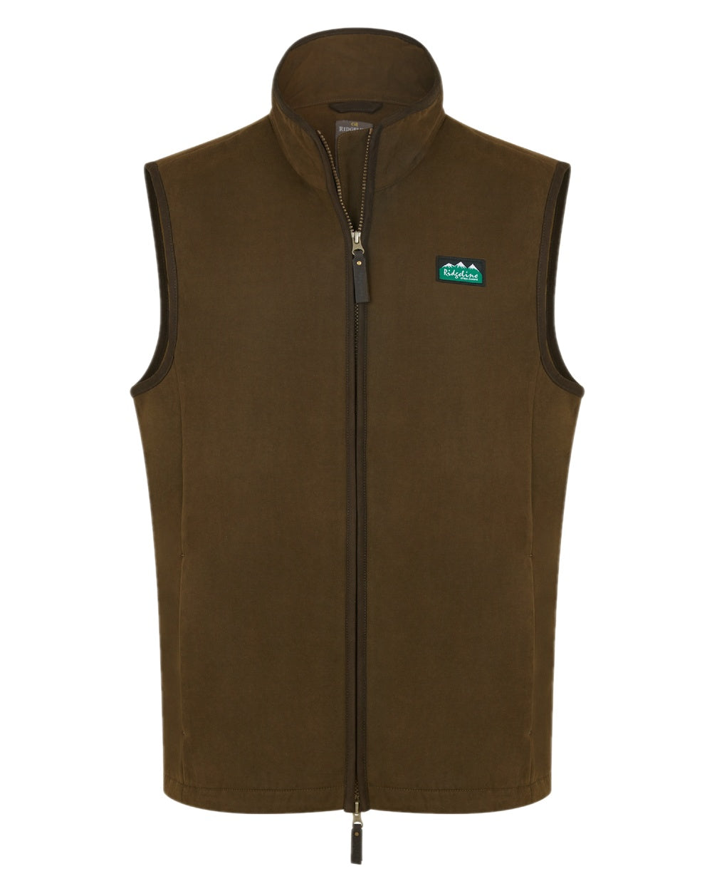 Teak coloured Ridgeline Mens Monarch Gilet on white background 