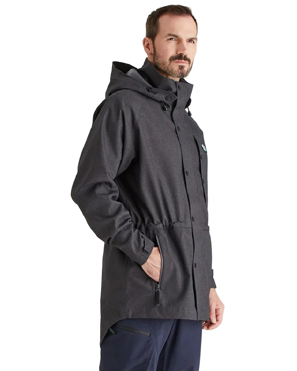 Shale Coloured Ridgeline Mens Monsoon Light Jacket on white background 