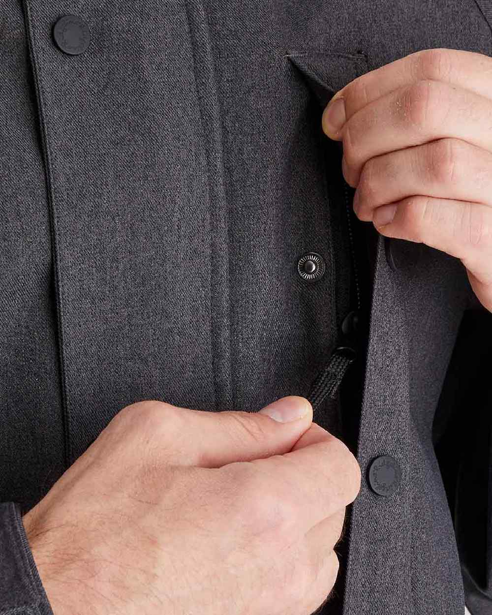 Shale Coloured Ridgeline Mens Monsoon Light Jacket on white background 