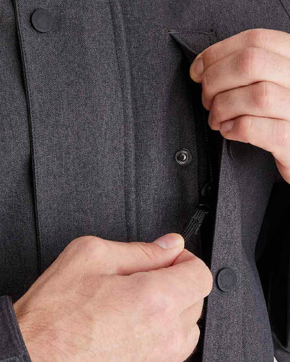 Shale Coloured Ridgeline Mens Monsoon Light Jacket on white background 