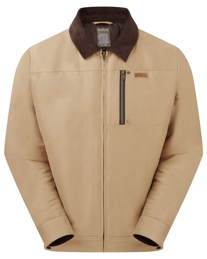 Sienna coloured Ridgeline Mens Montana Work Coat on white background 
