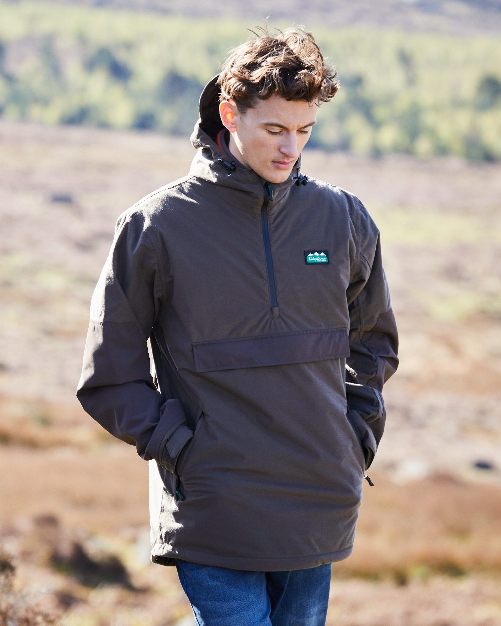 Bark Coloured Ridgeline Mens Pintail Ghillie Smock on outdoor background 