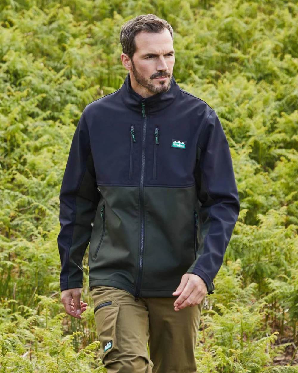 Deep Forest Coloured Ridgeline Mens Ranger Jacket on white background 