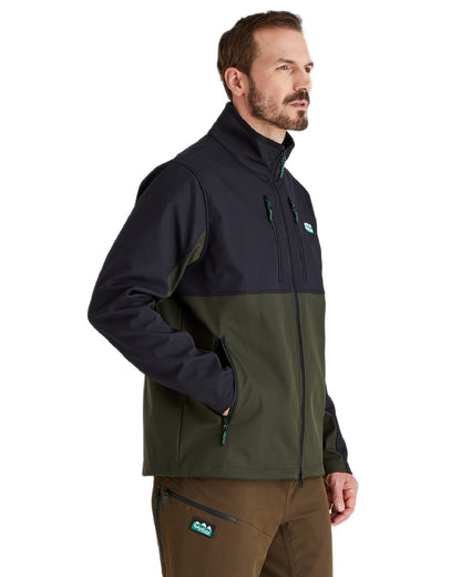 Deep Forest Coloured Ridgeline Mens Ranger Jacket on white background 