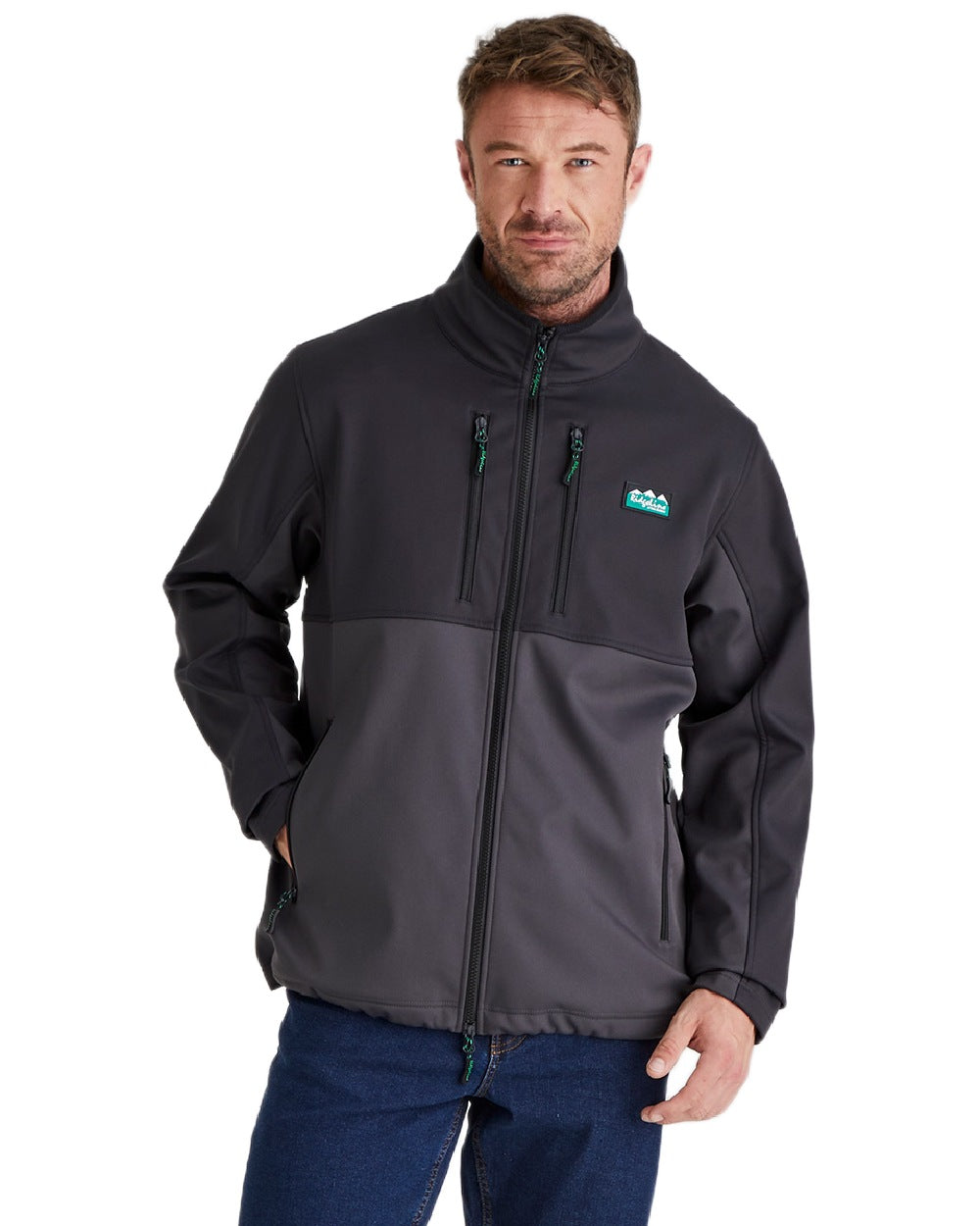 Shale Coloured Ridgeline Mens Ranger Jacket on white background 