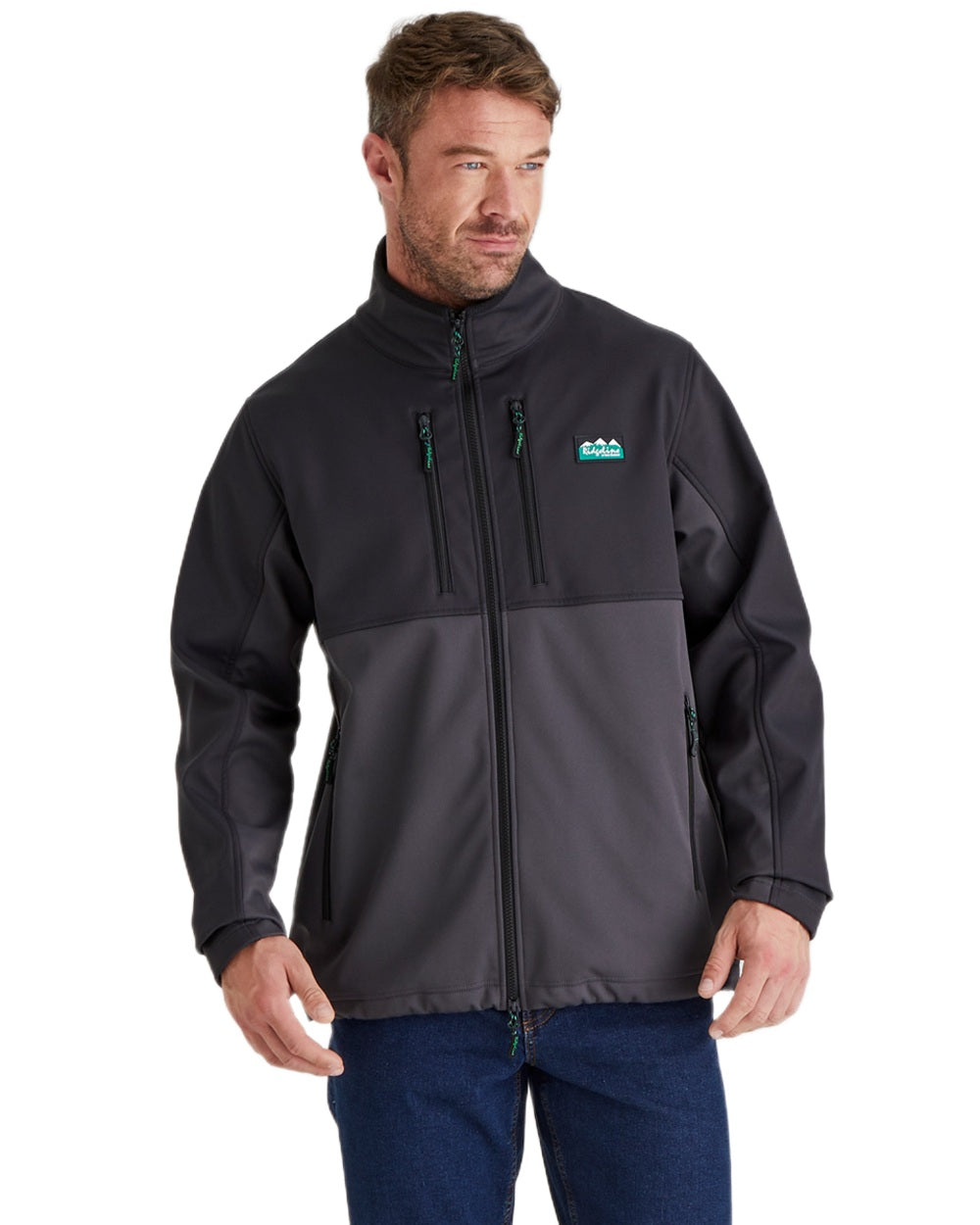 Shale Coloured Ridgeline Mens Ranger Jacket on white background 