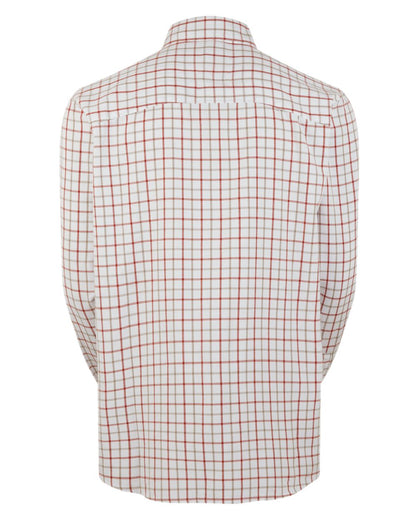 Russet coloured Ridgeline Mens Sedgebrook Shirt on white background 