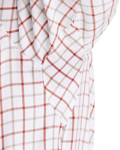 Russet coloured Ridgeline Mens Sedgebrook Shirt on white background 