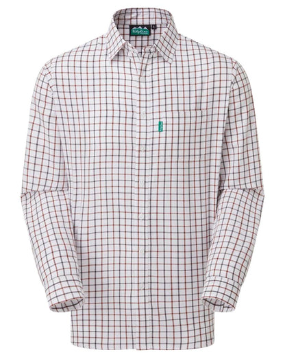 Shale Deep Russet Coloured Ridgeline Mens Sedgebrook Shirt on white background 