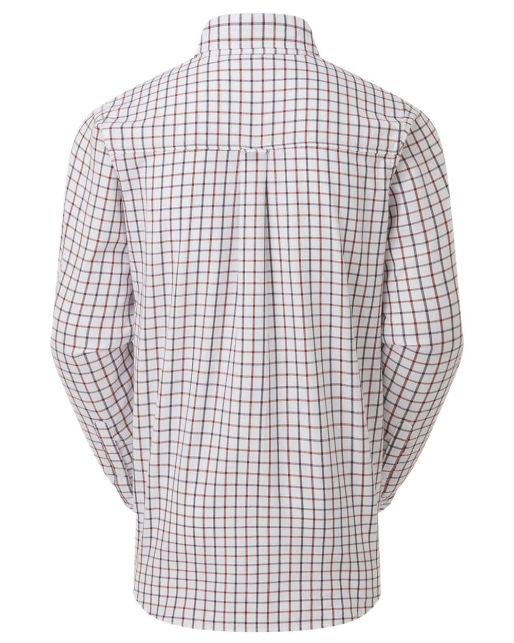 Shale Deep Russet Coloured Ridgeline Mens Sedgebrook Shirt on white background 