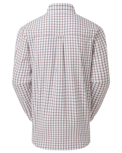 Shale Deep Russet Coloured Ridgeline Mens Sedgebrook Shirt on white background 