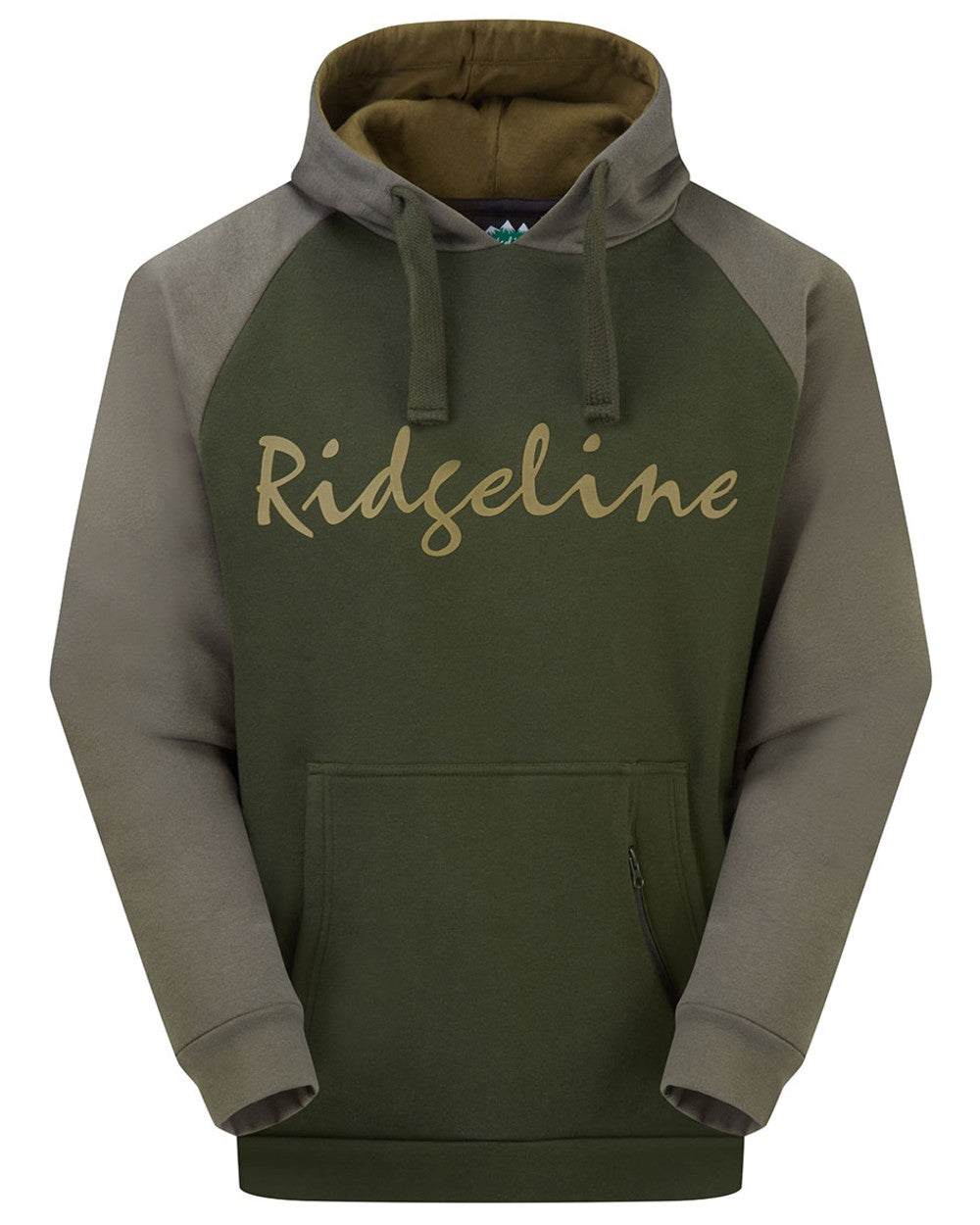 Deep Forest Mix Coloured Ridgeline Mens Signature Hoodie on white background 