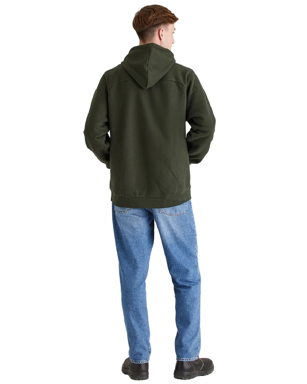 Deep Forest Coloured Ridgeline Mens Signature Hoodie on white background 