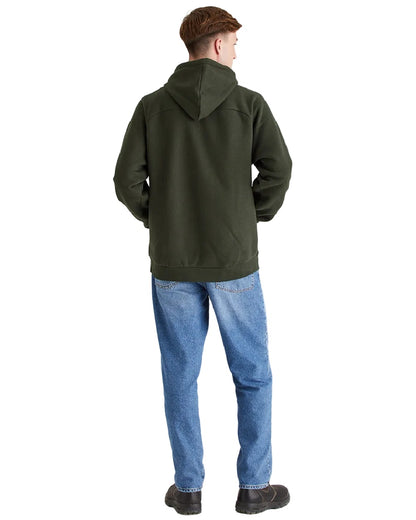 Deep Forest Coloured Ridgeline Mens Signature Hoodie on white background 