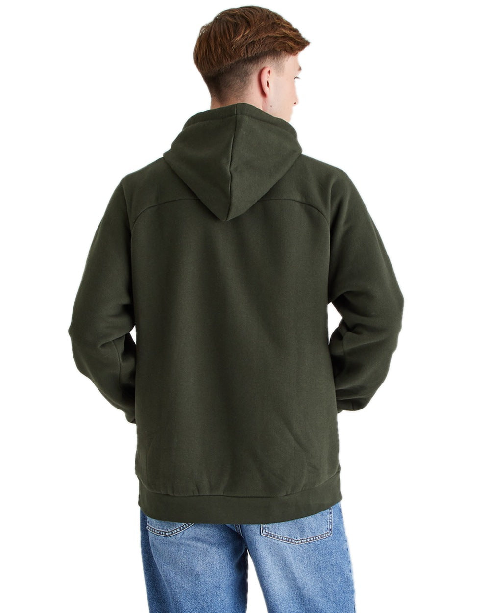 Deep Forest Coloured Ridgeline Mens Signature Hoodie on white background 