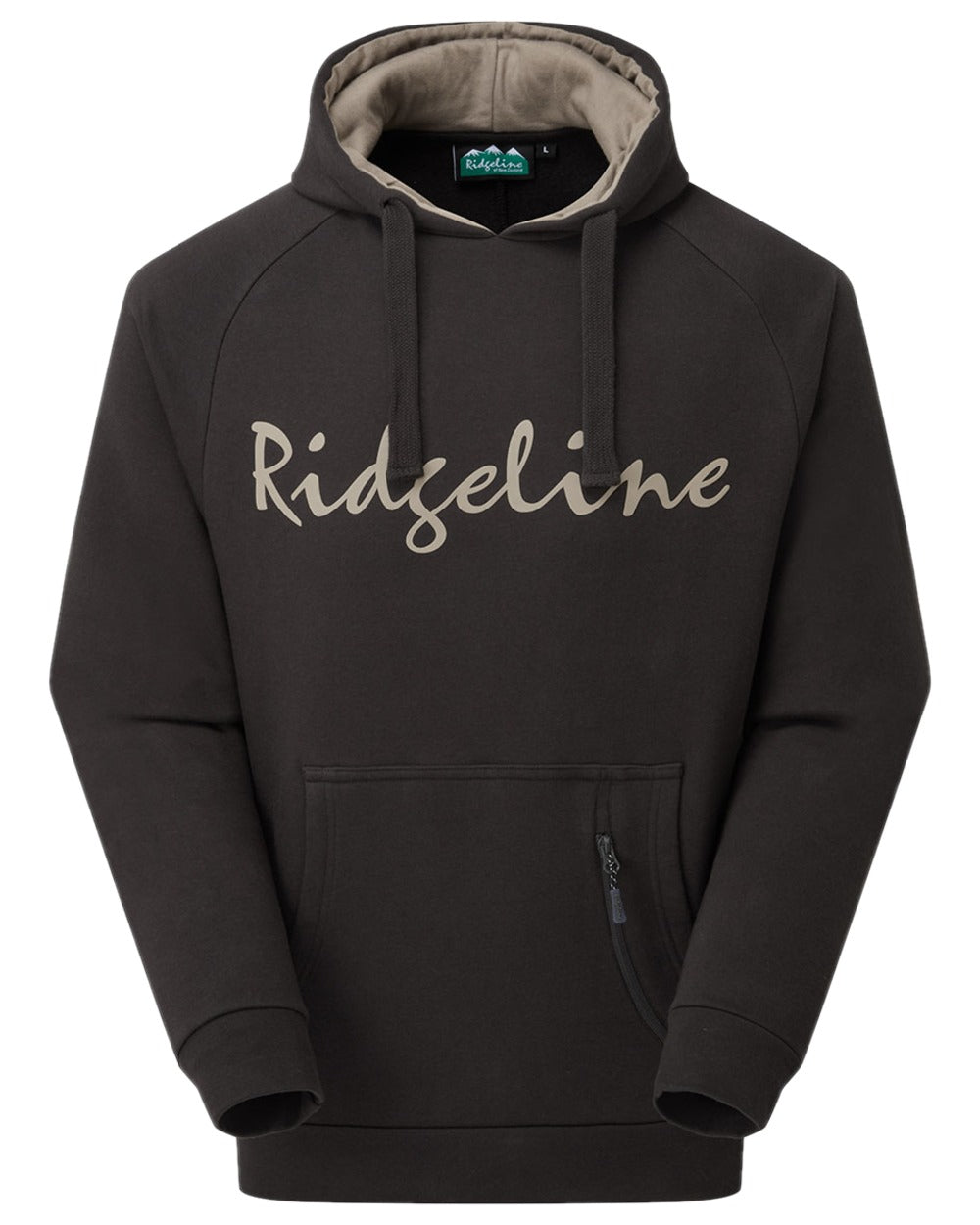 Shale Coloured Ridgeline Mens Signature Hoodie on white background 