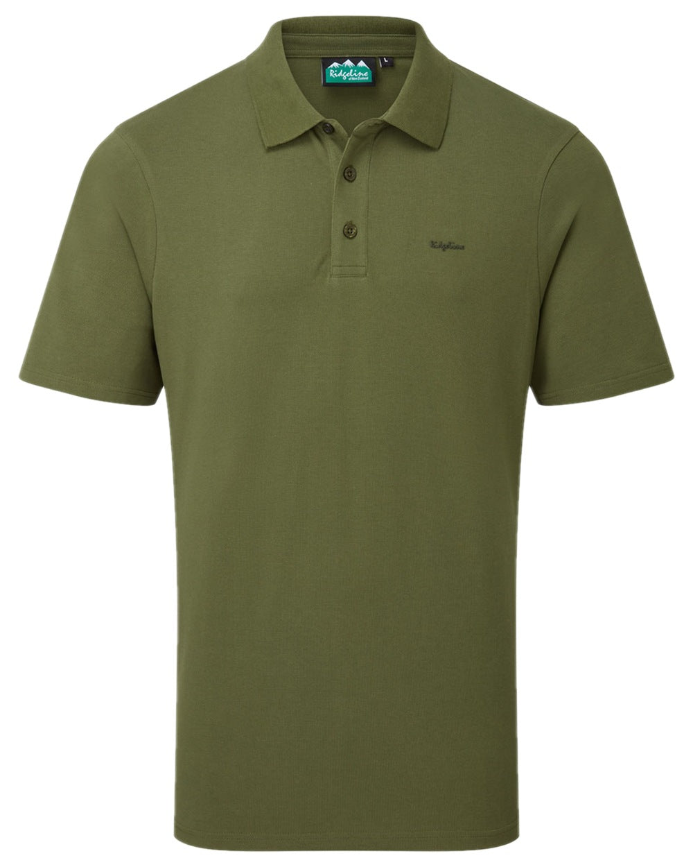 Fern Green Coloured Ridgeline Mens Signature Polo Shirt on white background 
